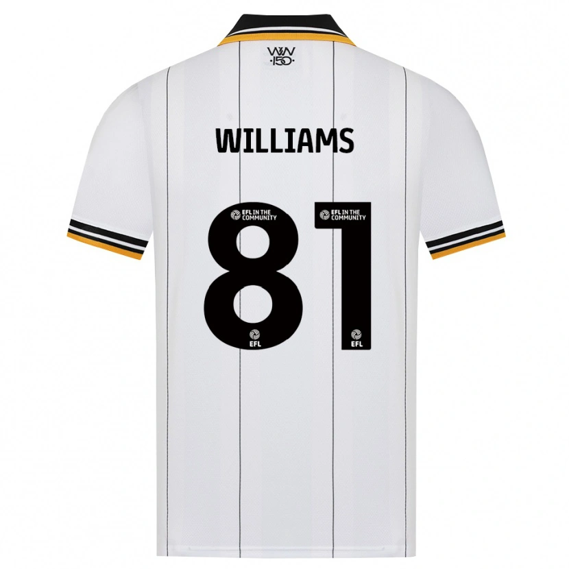 Danxen Hombre Camiseta Ashton Williams #81 Naranja Blanco Negro 2ª Equipación 2026/27 La Camisa México