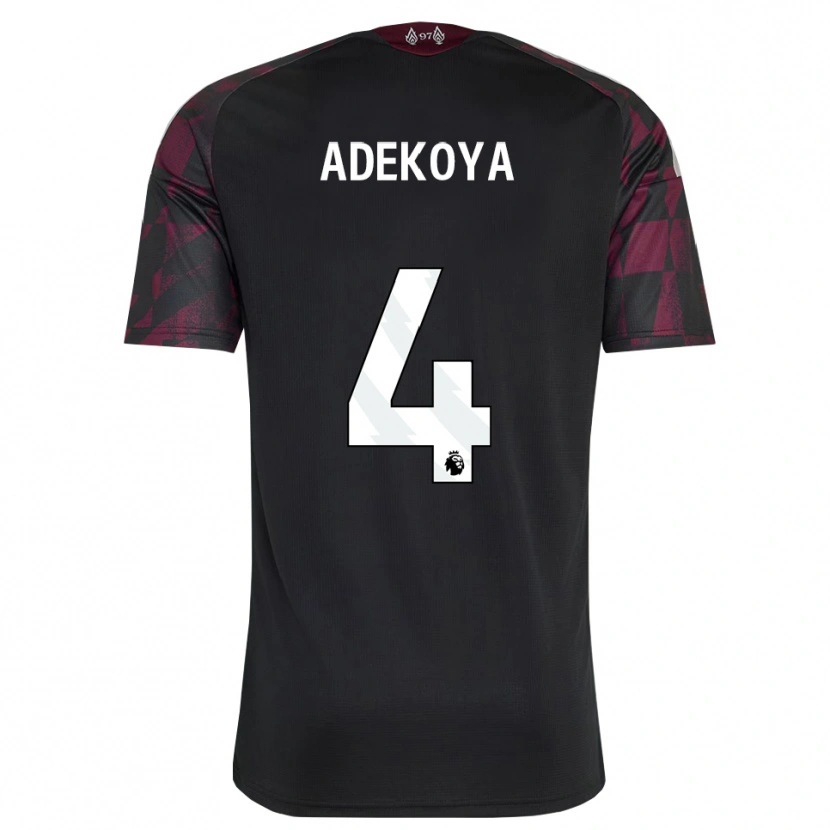 Danxen Hombre Camiseta Noah Adekoya #4 Negro Blanco Púrpura Equipación Tercera 2026/27 La Camisa México