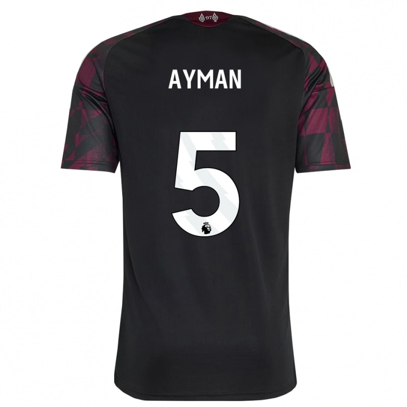 Danxen Hombre Camiseta Alvin Ayman #5 Negro Blanco Púrpura Equipación Tercera 2026/27 La Camisa México