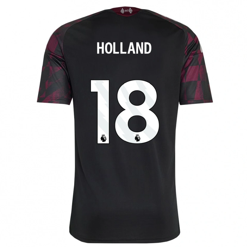 Danxen Hombre Camiseta Ceri Holland #18 Negro Blanco Púrpura Equipación Tercera 2026/27 La Camisa México