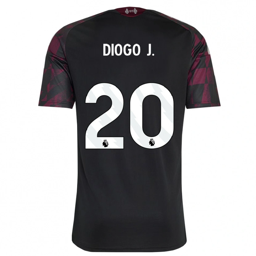 Danxen Hombre Camiseta Diogo Jota #20 Negro Blanco Púrpura Equipación Tercera 2026/27 La Camisa México