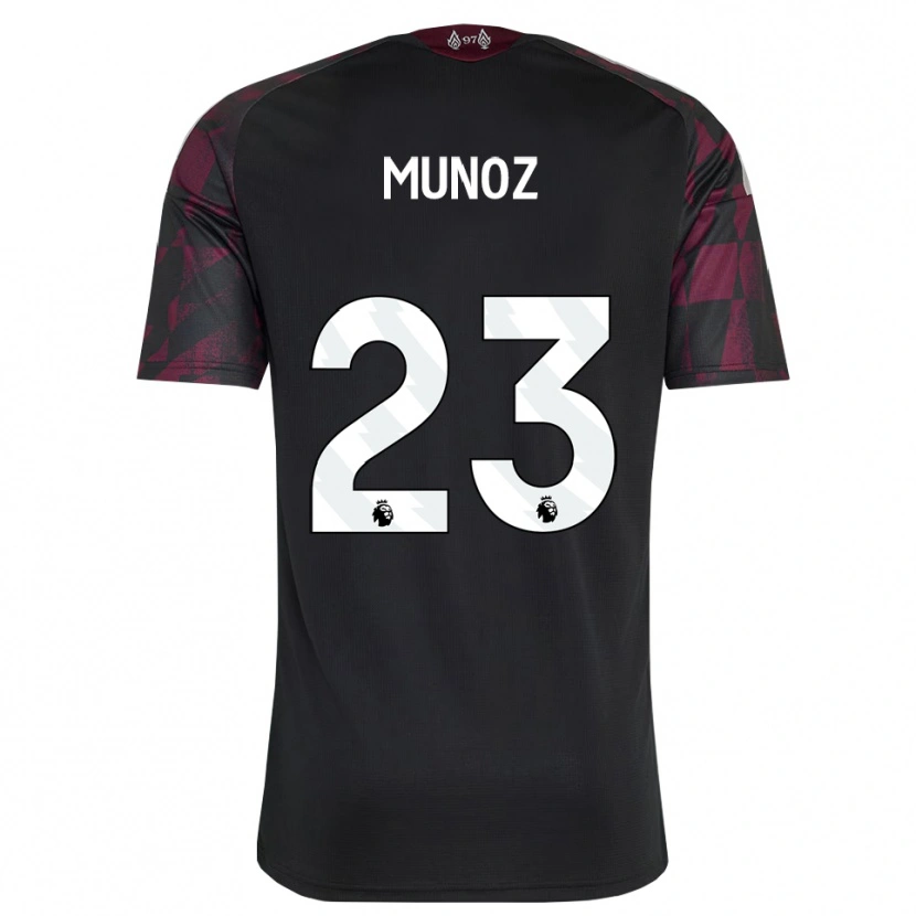 Danxen Hombre Camiseta Víctor Muñoz #23 Negro Blanco Púrpura Equipación Tercera 2026/27 La Camisa México