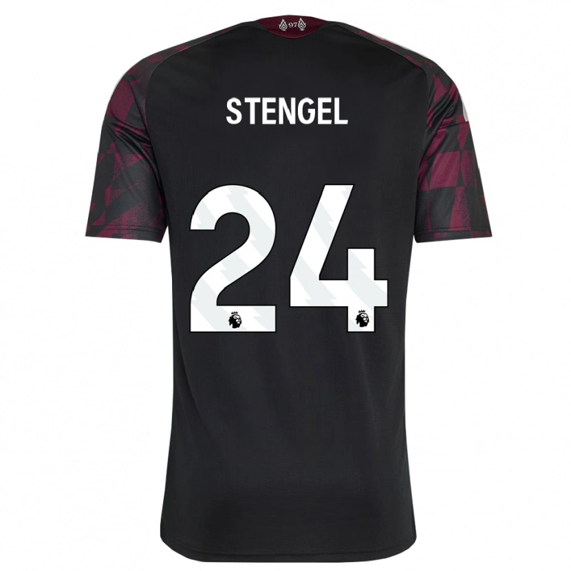 Danxen Hombre Camiseta Katie Stengel #24 Negro Blanco Púrpura Equipación Tercera 2026/27 La Camisa México
