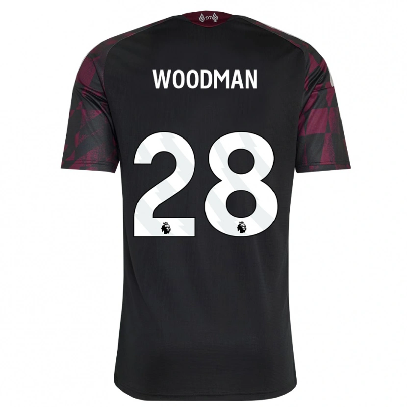 Danxen Hombre Camiseta Freddie Woodman #28 Negro Blanco Púrpura Equipación Tercera 2026/27 La Camisa México