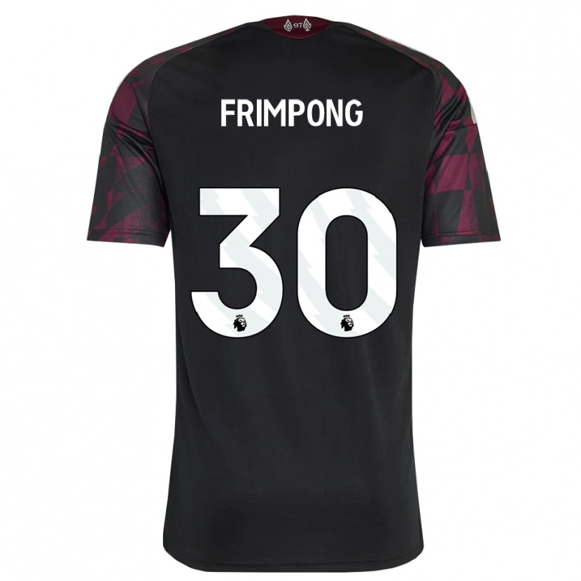 Danxen Hombre Camiseta Jeremie Frimpong #30 Negro Blanco Púrpura Equipación Tercera 2026/27 La Camisa México