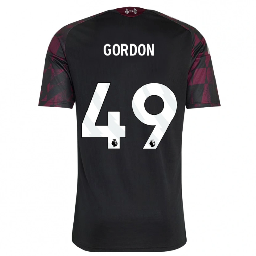 Danxen Hombre Camiseta Kaide Gordon #49 Negro Blanco Púrpura Equipación Tercera 2026/27 La Camisa México