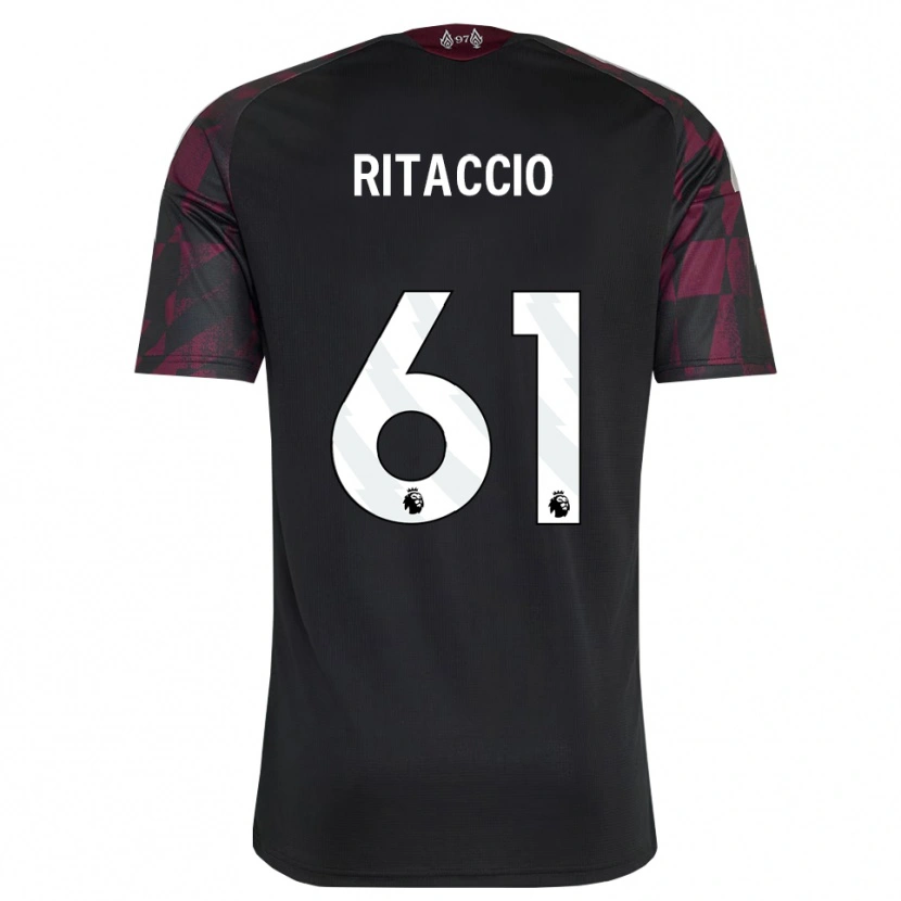 Danxen Hombre Camiseta Matteo Ritaccio #61 Negro Blanco Púrpura Equipación Tercera 2026/27 La Camisa México