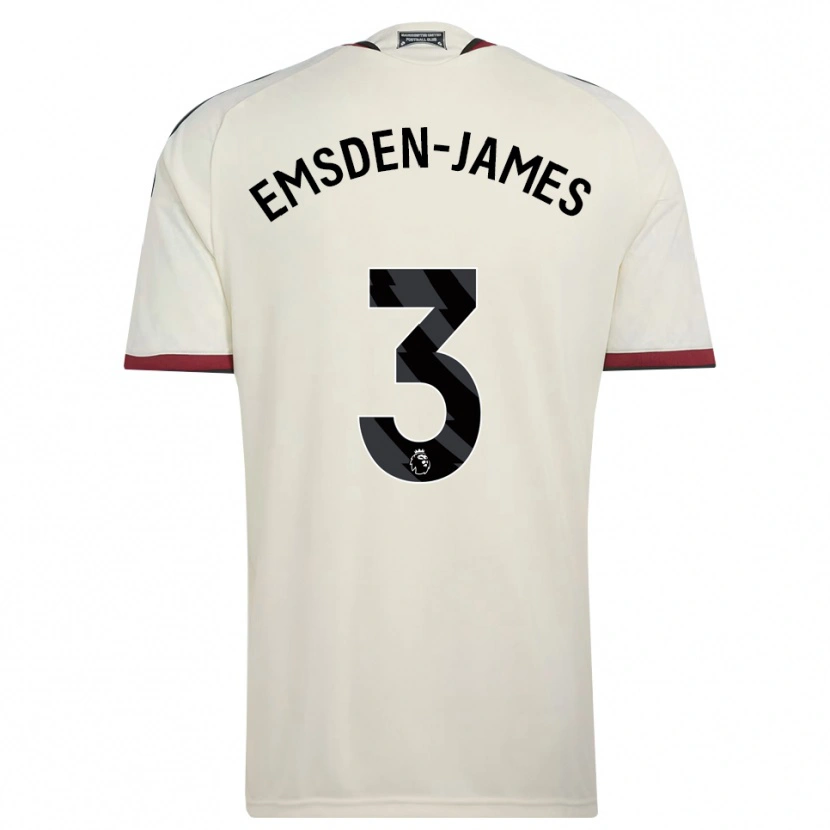 Danxen Hombre Camiseta Harley Emsden-James #3 Beige Negro Rojo Equipación Tercera 2026/27 La Camisa México
