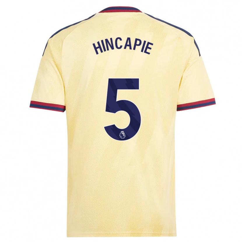 Danxen Hombre Camiseta Piero Hincapié #5 Amarilloclaro Azulmedianoche Equipación Tercera 2026/27 La Camisa México