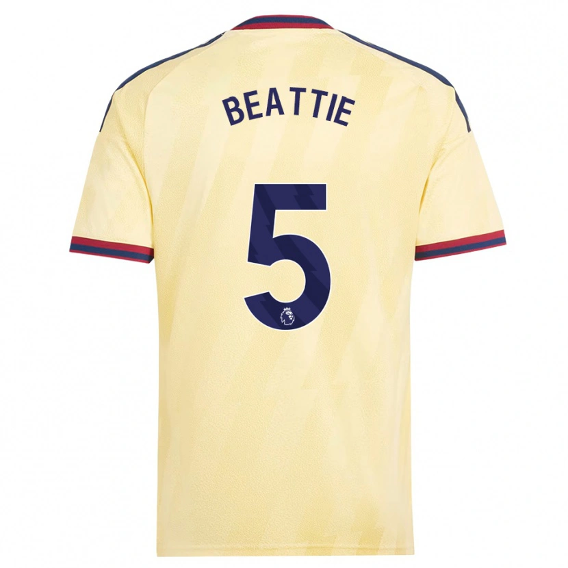 Danxen Hombre Camiseta Jen Beattie #5 Amarilloclaro Azulmedianoche Equipación Tercera 2026/27 La Camisa México
