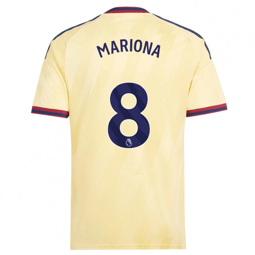 Danxen Hombre Camiseta Mariona Caldentey #8 Amarilloclaro Azulmedianoche Equipación Tercera 2026/27 La Camisa México