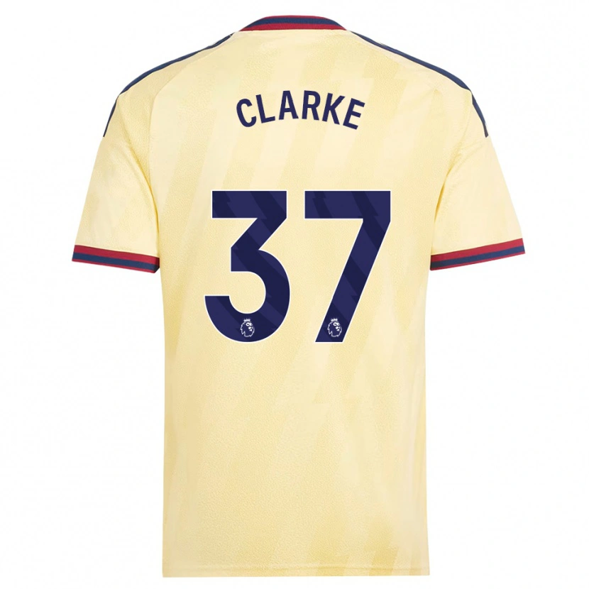 Danxen Hombre Camiseta Brayden Clarke #37 Amarilloclaro Azulmedianoche Equipación Tercera 2026/27 La Camisa México