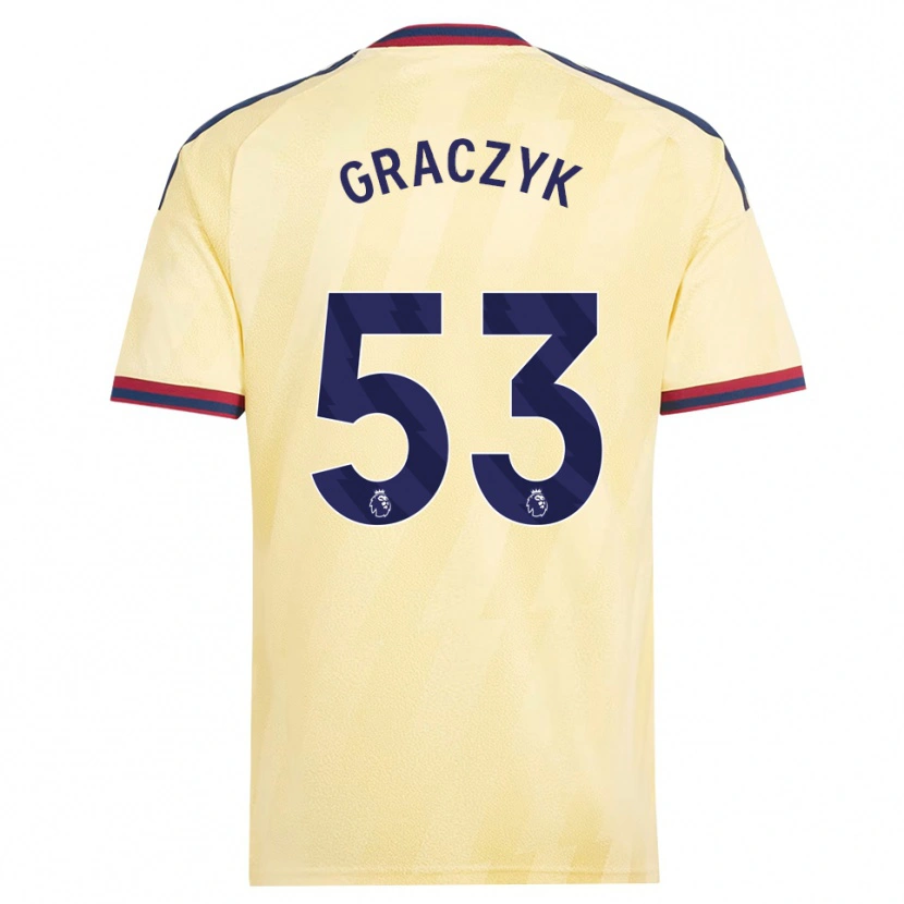 Danxen Hombre Camiseta Hubert Graczyk #53 Amarilloclaro Azulmedianoche Equipación Tercera 2026/27 La Camisa México