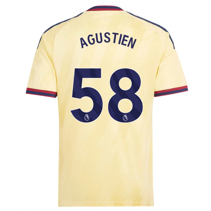 Danxen Hombre Camiseta Demiane Agustien #58 Amarilloclaro Azulmedianoche Equipación Tercera 2026/27 La Camisa México