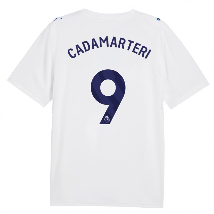 Danxen Hombre Camiseta Caelan Cadamarteri #9 Azulmarino Blanco Equipación Tercera 2026/27 La Camisa México