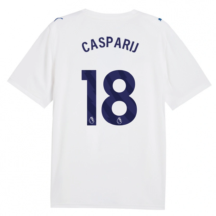 Danxen Hombre Camiseta Kerstin Casparij #18 Azulmarino Blanco Equipación Tercera 2026/27 La Camisa México