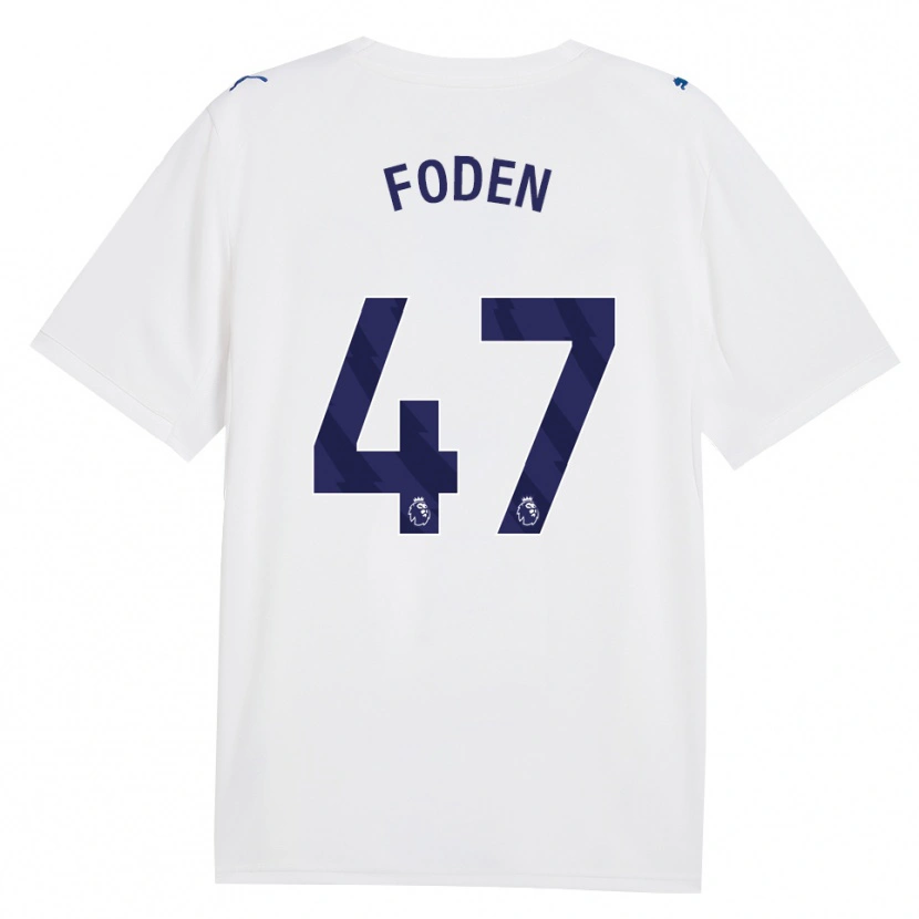 Danxen Hombre Camiseta Phil Foden #47 Azulmarino Blanco Equipación Tercera 2026/27 La Camisa México
