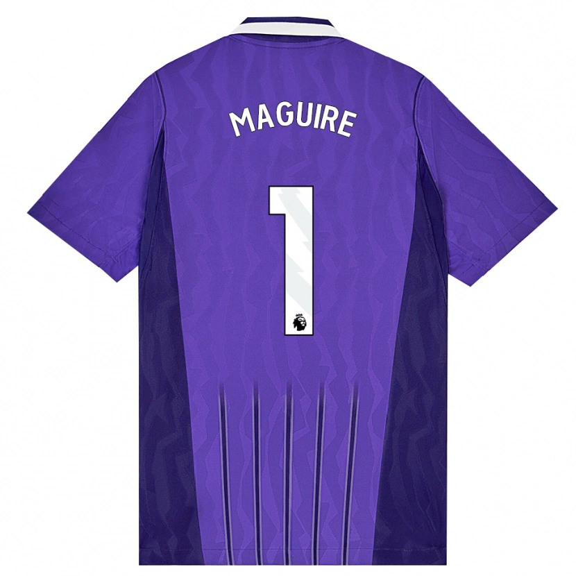 Danxen Hombre Camiseta Aaron Maguire #1 Púrpura Blanco Equipación Tercera 2026/27 La Camisa México