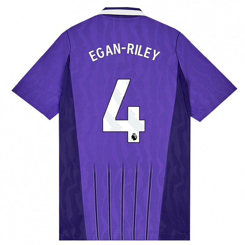Danxen Hombre Camiseta Roman Egan-Riley #4 Púrpura Blanco Equipación Tercera 2026/27 La Camisa México
