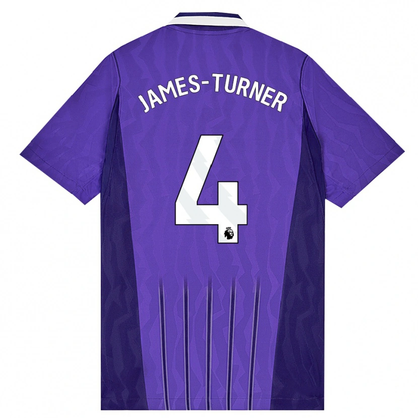 Danxen Hombre Camiseta Amy James-Turner #4 Púrpura Blanco Equipación Tercera 2026/27 La Camisa México