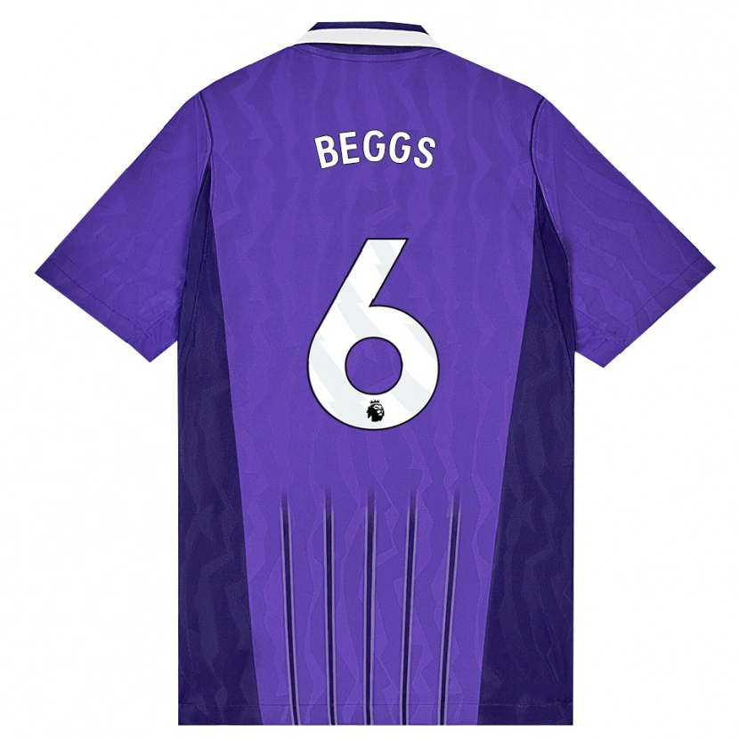 Danxen Hombre Camiseta Jamel Beggs #6 Púrpura Blanco Equipación Tercera 2026/27 La Camisa México