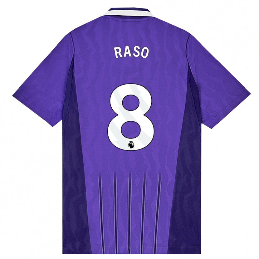 Danxen Hombre Camiseta Hayley Raso #8 Púrpura Blanco Equipación Tercera 2026/27 La Camisa México