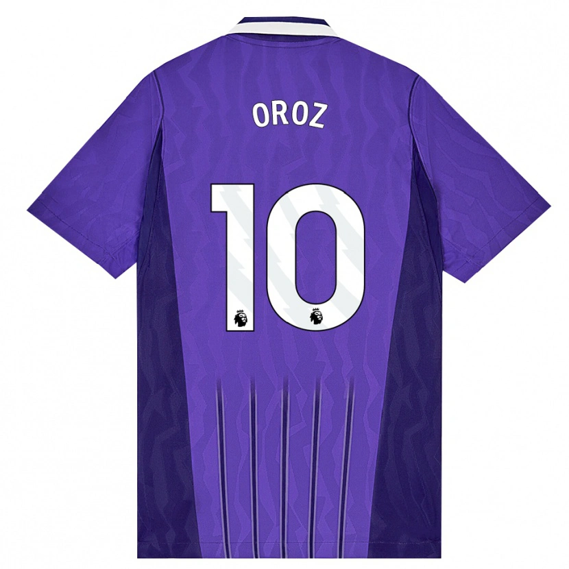 Danxen Hombre Camiseta Maite Oroz #10 Púrpura Blanco Equipación Tercera 2026/27 La Camisa México