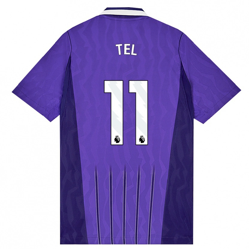 Danxen Hombre Camiseta Mathys Tel #11 Púrpura Blanco Equipación Tercera 2026/27 La Camisa México