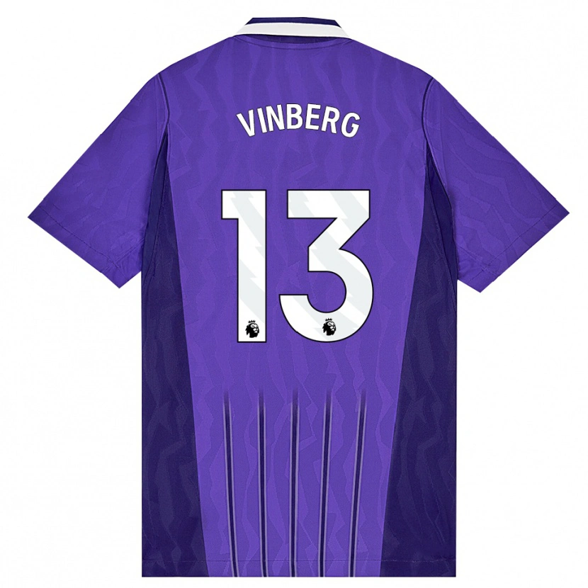 Danxen Hombre Camiseta Matilda Vinberg #13 Púrpura Blanco Equipación Tercera 2026/27 La Camisa México