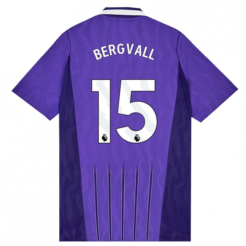 Danxen Hombre Camiseta Lucas Bergvall #15 Púrpura Blanco Equipación Tercera 2026/27 La Camisa México