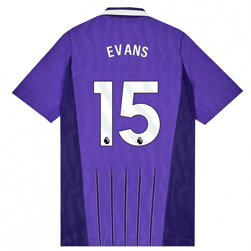 Danxen Hombre Camiseta Ted Evans #15 Púrpura Blanco Equipación Tercera 2026/27 La Camisa México