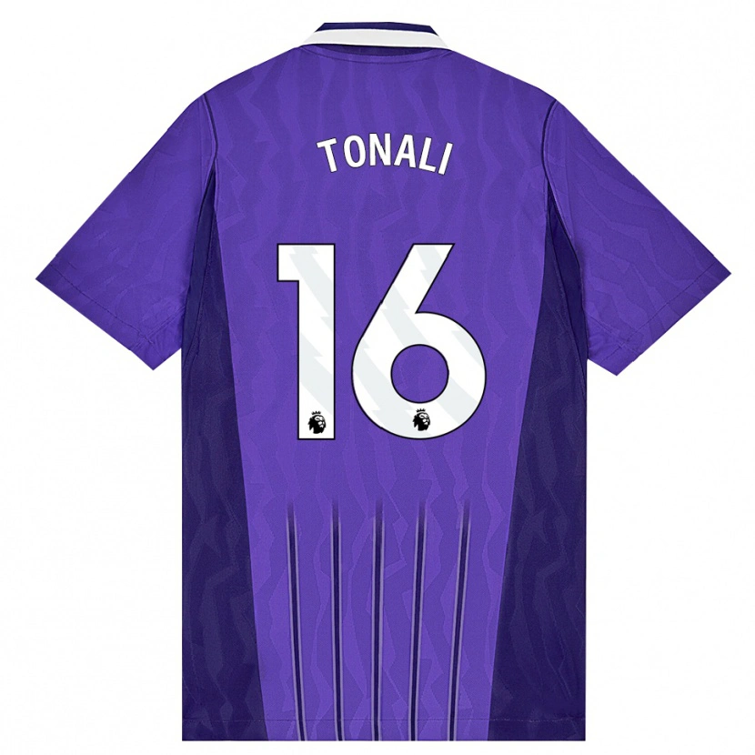 Danxen Hombre Camiseta Sandro Tonali #16 Púrpura Blanco Equipación Tercera 2026/27 La Camisa México