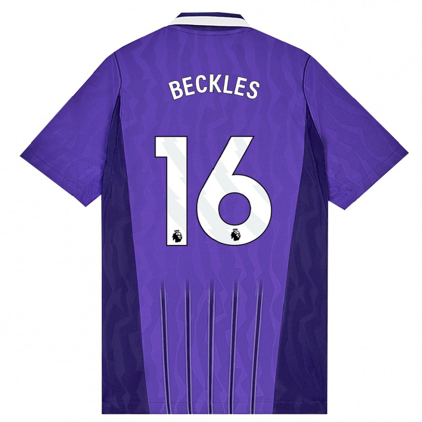 Danxen Hombre Camiseta Zion Beckles #16 Púrpura Blanco Equipación Tercera 2026/27 La Camisa México