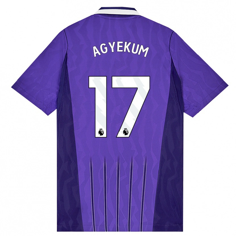 Danxen Hombre Camiseta Ezra Agyekum #17 Púrpura Blanco Equipación Tercera 2026/27 La Camisa México