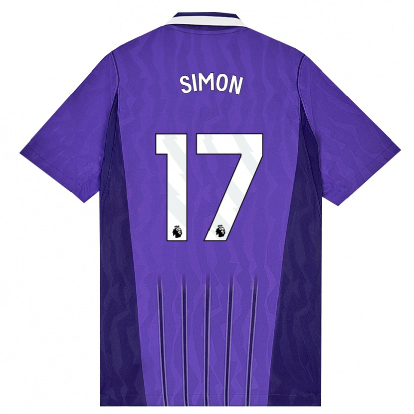 Danxen Hombre Camiseta Kyah Simon #17 Púrpura Blanco Equipación Tercera 2026/27 La Camisa México