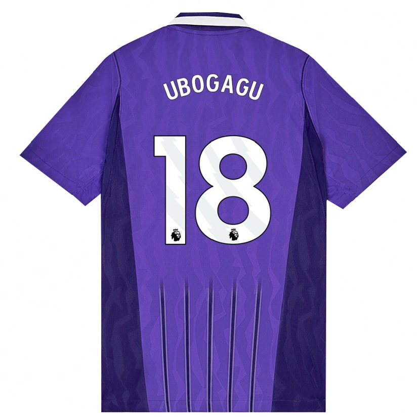 Danxen Hombre Camiseta Chioma Ubogagu #18 Púrpura Blanco Equipación Tercera 2026/27 La Camisa México