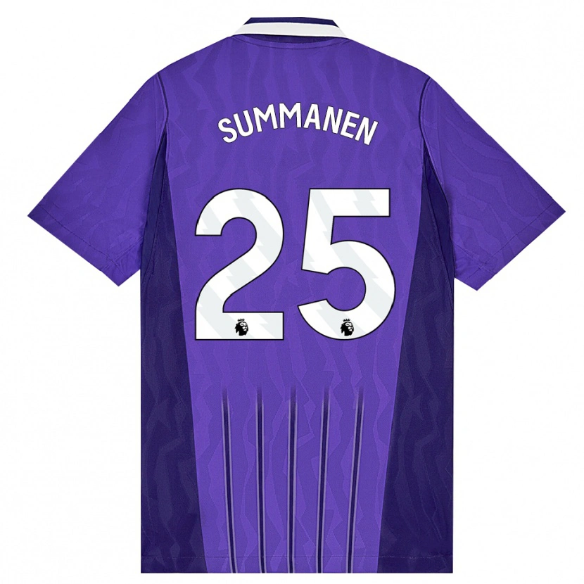 Danxen Hombre Camiseta Eveliina Summanen #25 Púrpura Blanco Equipación Tercera 2026/27 La Camisa México
