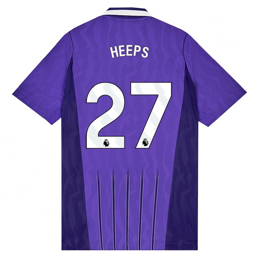 Danxen Hombre Camiseta Eleanor Heeps #27 Púrpura Blanco Equipación Tercera 2026/27 La Camisa México
