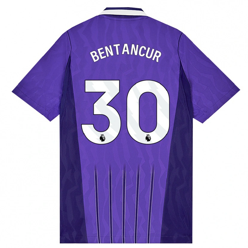 Danxen Hombre Camiseta Rodrigo Bentancur #30 Púrpura Blanco Equipación Tercera 2026/27 La Camisa México