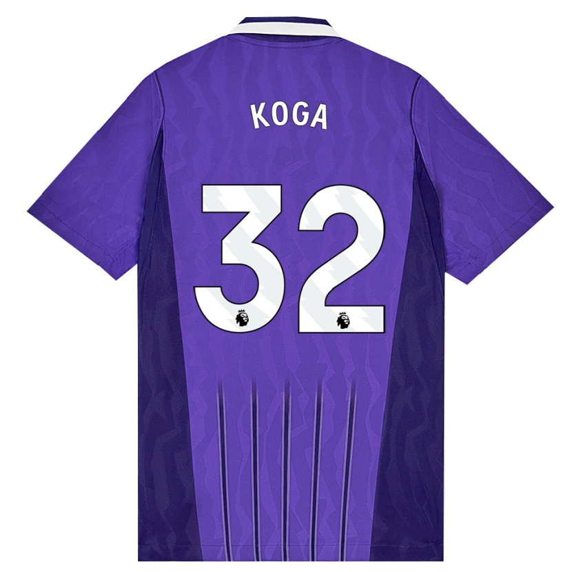 Danxen Hombre Camiseta Tōko Koga #32 Púrpura Blanco Equipación Tercera 2026/27 La Camisa México