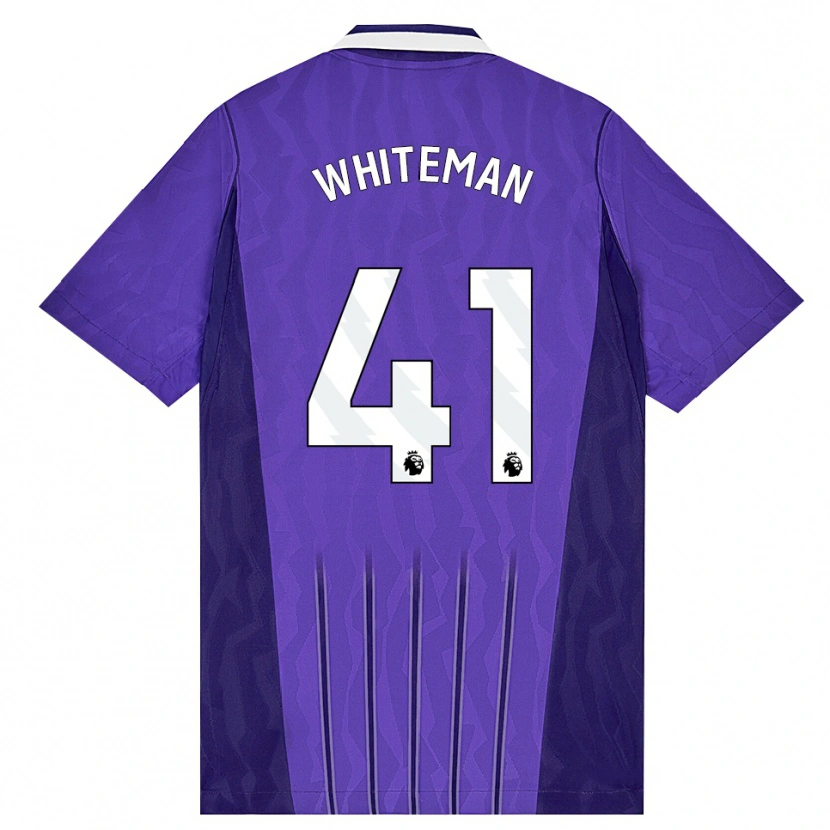 Danxen Hombre Camiseta Alfie Whiteman #41 Púrpura Blanco Equipación Tercera 2026/27 La Camisa México
