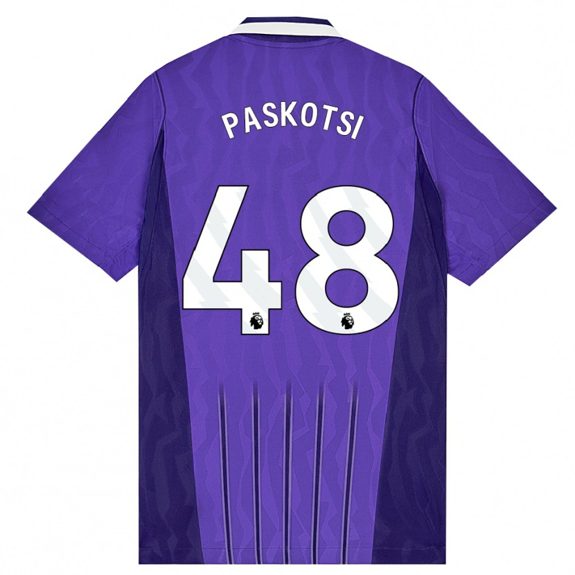 Danxen Hombre Camiseta Maksim Paskotsi #48 Púrpura Blanco Equipación Tercera 2026/27 La Camisa México