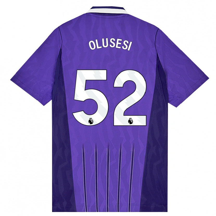 Danxen Hombre Camiseta Callum Olusesi #52 Púrpura Blanco Equipación Tercera 2026/27 La Camisa México