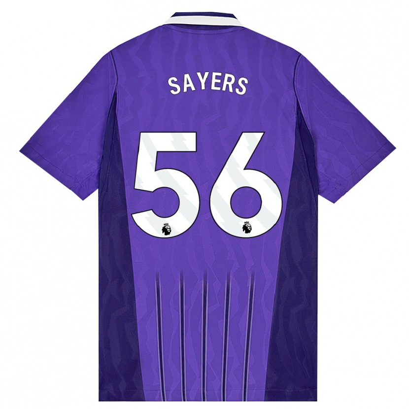 Danxen Hombre Camiseta Charlie Sayers #56 Púrpura Blanco Equipación Tercera 2026/27 La Camisa México