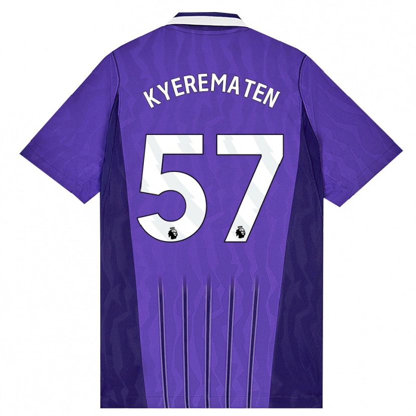 Danxen Hombre Camiseta Rio Kyerematen #57 Púrpura Blanco Equipación Tercera 2026/27 La Camisa México
