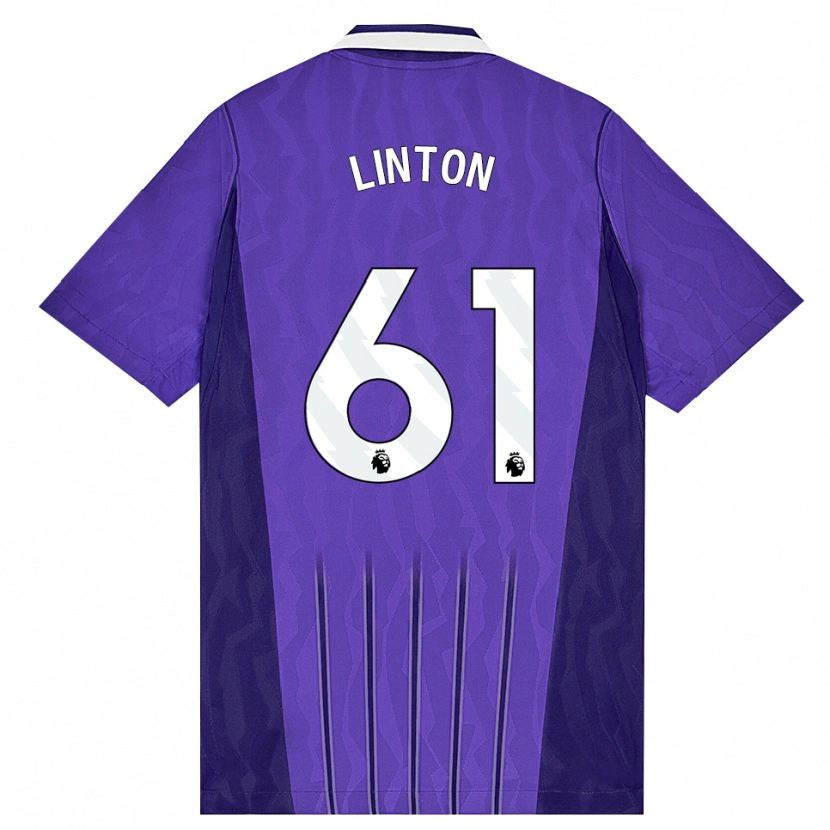 Danxen Hombre Camiseta Jahziah Linton #61 Púrpura Blanco Equipación Tercera 2026/27 La Camisa México
