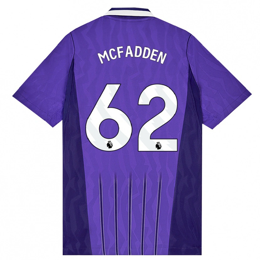 Danxen Hombre Camiseta Max Mcfadden #62 Púrpura Blanco Equipación Tercera 2026/27 La Camisa México