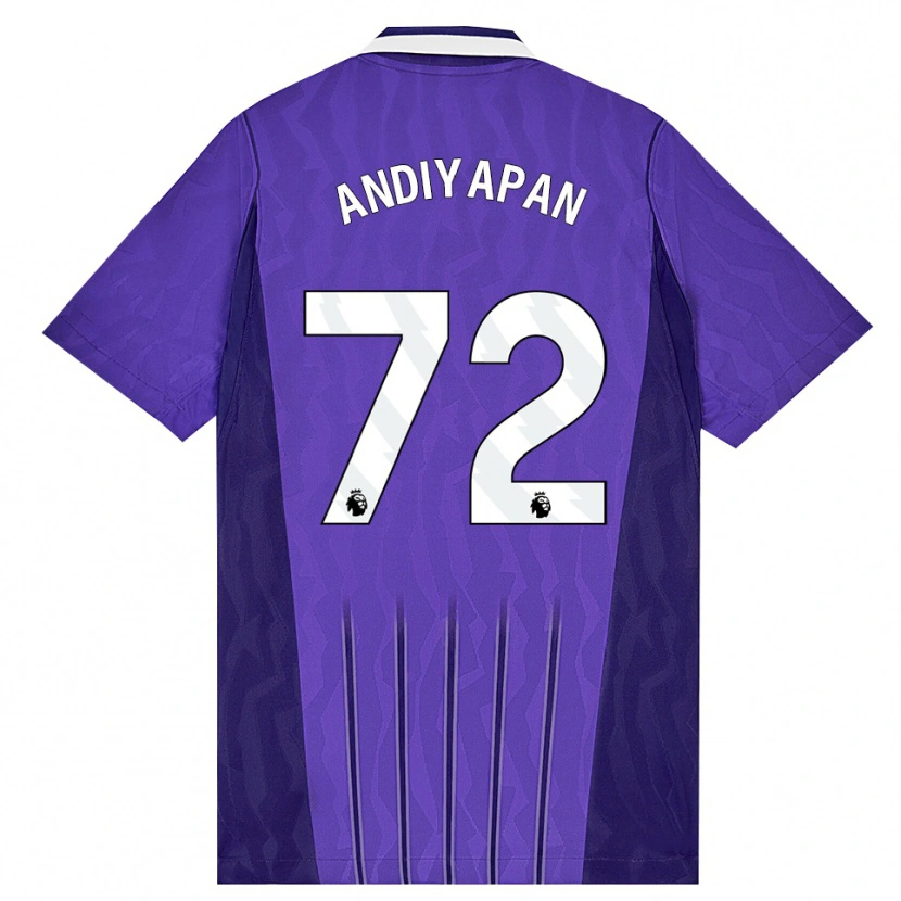 Danxen Hombre Camiseta William Andiyapan #72 Púrpura Blanco Equipación Tercera 2026/27 La Camisa México