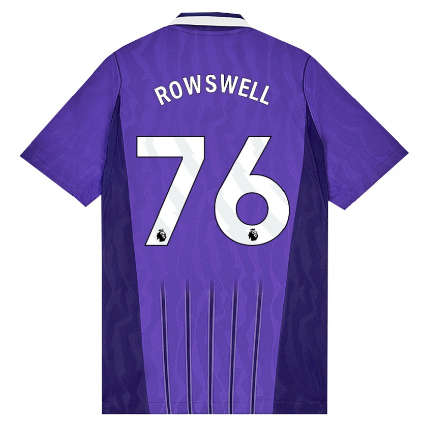 Danxen Hombre Camiseta James Rowswell #76 Púrpura Blanco Equipación Tercera 2026/27 La Camisa México