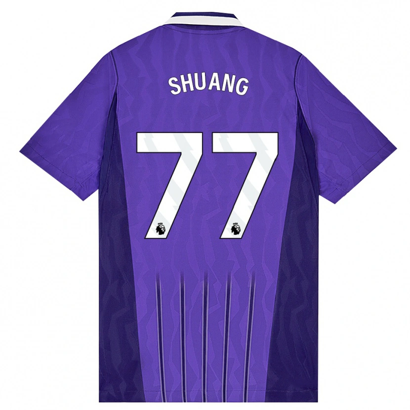 Danxen Hombre Camiseta Wang Shuang #77 Púrpura Blanco Equipación Tercera 2026/27 La Camisa México